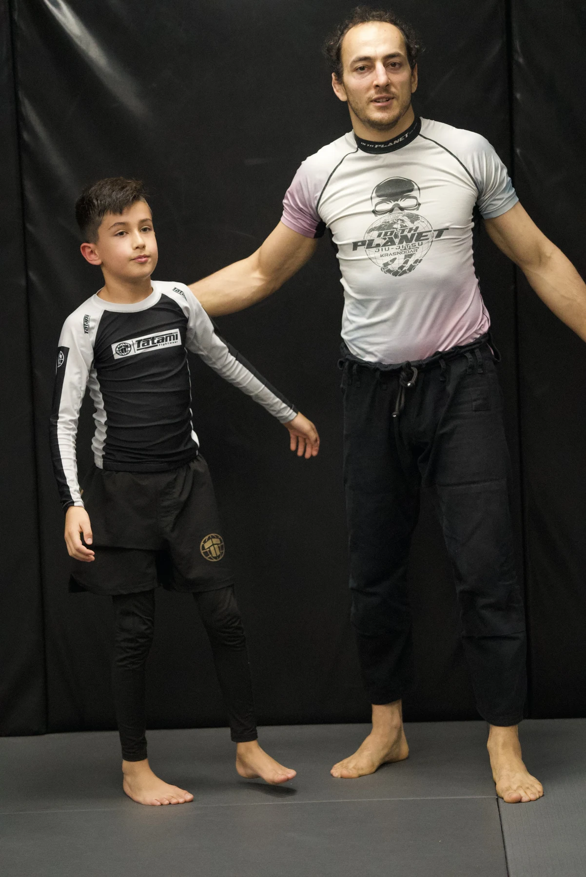 ბანაკის მონაწილეები — Amar Musa visiting Gymnasia from Germany — with his coach