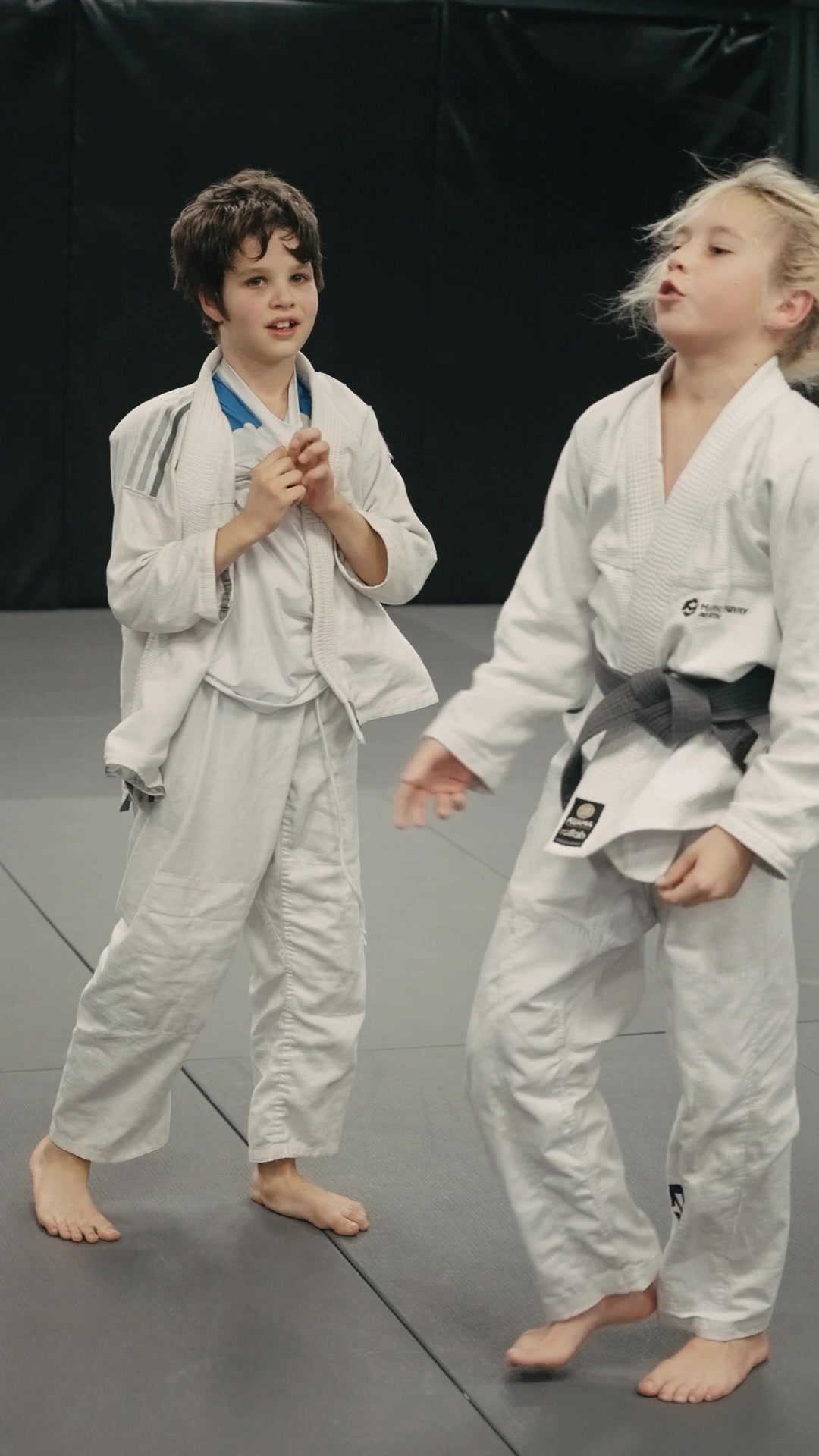 ბანაკის მონაწილეები — Brazilian jiu-jitsu rolling practice at Gymnasia in Tbilisi, filmed on 19 October 2026